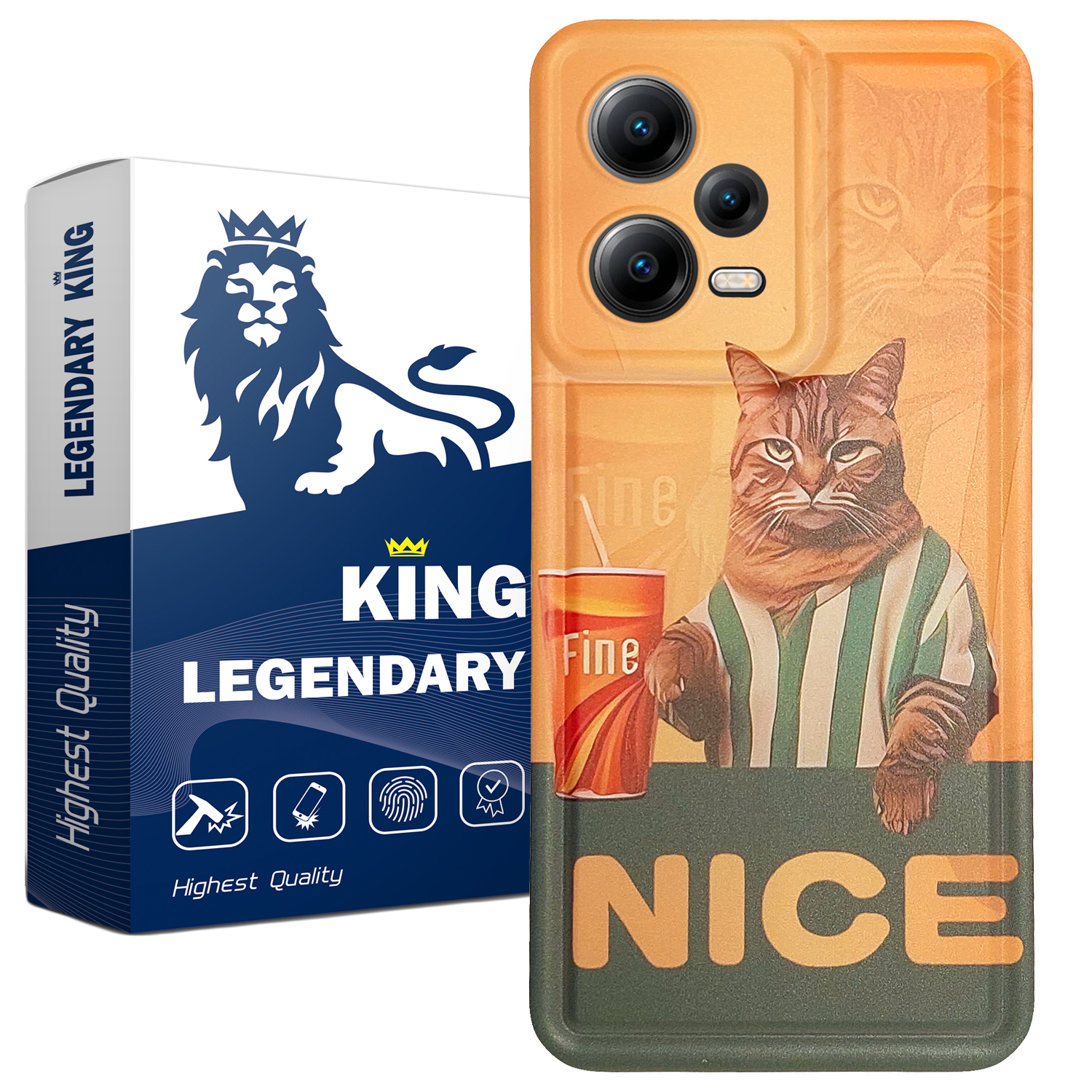 کاور لجندری کینگ مدل گربه زندانی مناسب برای گوشی موبایل شیائومی Redmi Note 12 Pro 5G