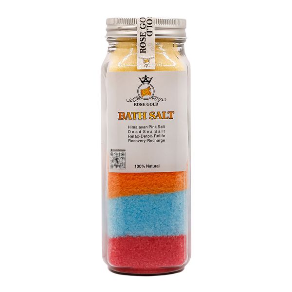 نمک حمام رزگلد مدل رنگین کمان هیمالیا وزن 1000 گرم