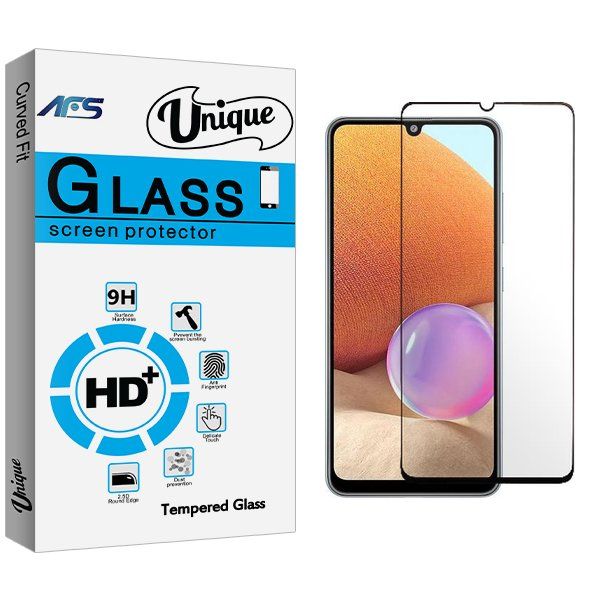 محافظ صفحه نمایش شیشه ای ای اف اس مدل Unique Full مناسب برای گوشی موبایل سامسونگ Galaxy A32 4G