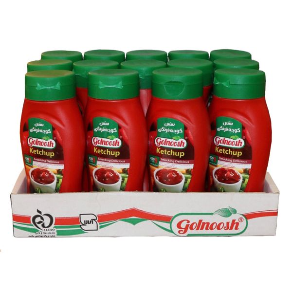 سس گوجه فرنگی  گلنوش - 420 گرم بسته 15 عددی