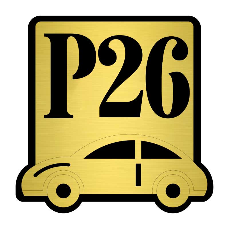 تابلو نشانگر کازیوه طرح پارکینگ شماره 26 کد P-BG 26