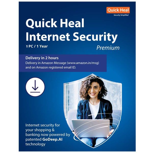 آنتی ویروس Quick Heal Internet Security  تک کاربره 1 ساله