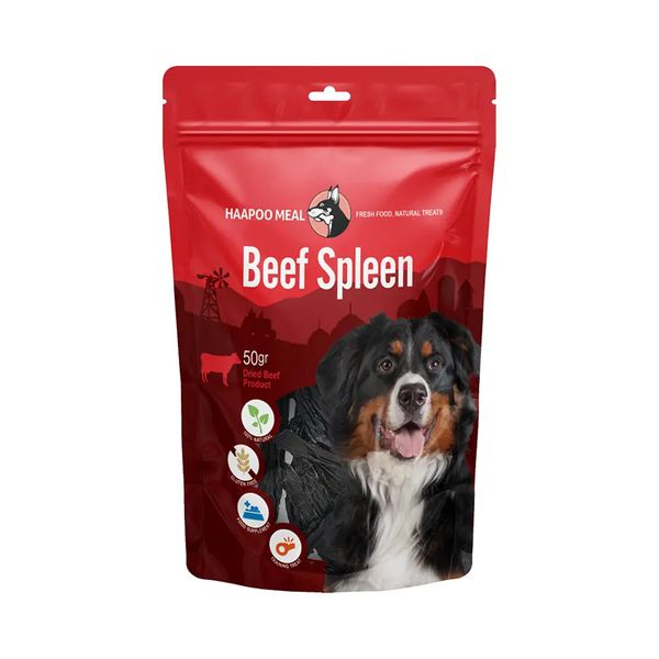 تشویقی سگ هاپومیل مدل طحال گاو کد Beef Spleen وزن 50 گرم