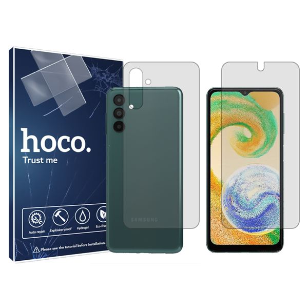 محافظ صفحه نمایش شفاف  هوکو مدل HyGEL مناسب برای گوشی موبایل سامسونگ  Galaxy A 04 S  به همراه محافظ پشت گوشی