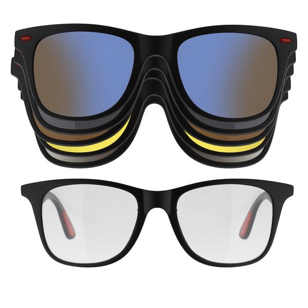 فریم عینک طبی به همراه کاور آفتابی دونیک مدل tr2317-c2 مجموعه 6 عددی