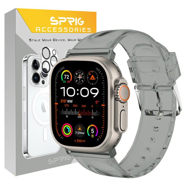 بند اسپریگ مدل Clear Silicone مناسب برای ساعت هوشمند ویرفیت HK8 Pro Max / HK9 Ultra 2