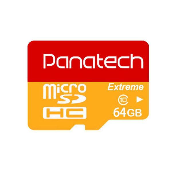  کارت حافظه‌ microSDXC پاناتک مدل Extreme کلاس 10 استاندارد UHS-I U1 سرعت 30MBps ظرفیت 64 گیگابایت 