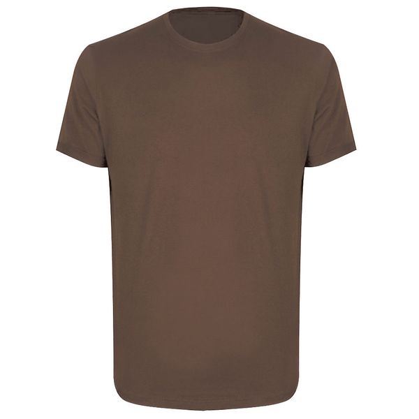 تی شرت آستین کوتاه مردانه دکسونری مدل 271000258 نخ پنبه رنگ شکلاتی
