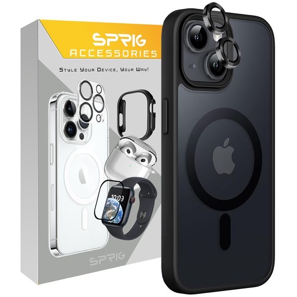 کاور اسپریگ مدل Border Magsafe مناسب برای گوشی موبایل اپل Iphone 13 به همراه محافظ لنز دوربین