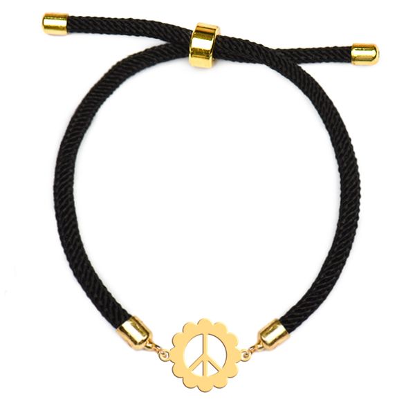 دستبند طلا 18 عیار زنانه فرشته مدل صلح WBLAB-000034