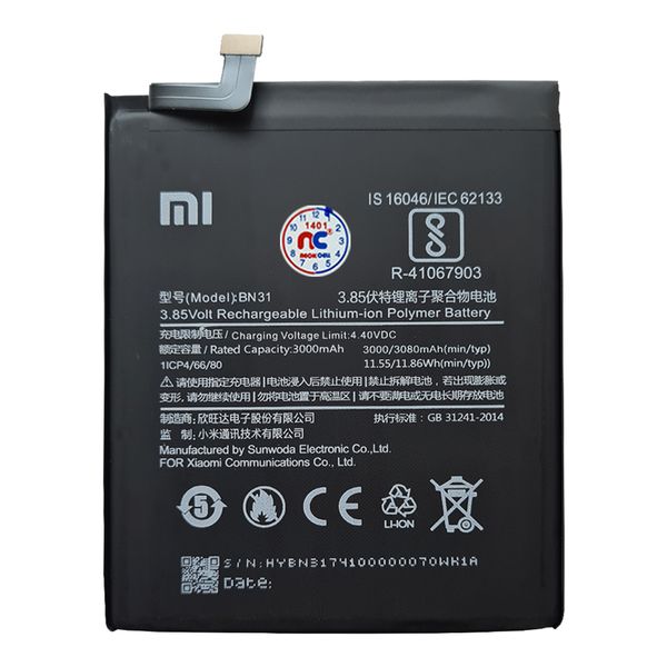 باتری موبایل مدل NC ظرفیت 3080 میلی آمپر ساعت مناسب برای گوشی موبایل شیائومی Redmi Note 5A BN31
