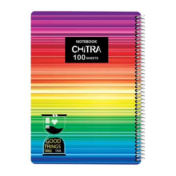 دفتر مشق 100 برگ انتشارات چیترا طرح رنگها کد 19