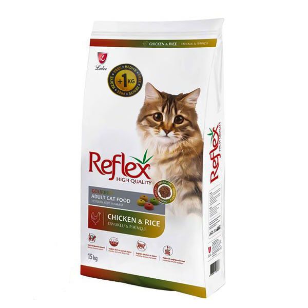 غذای خشک گربه رفلکس مدل multi color وزن 15 کیلوگرم به اضافه 1 کیلوگرم هدیه