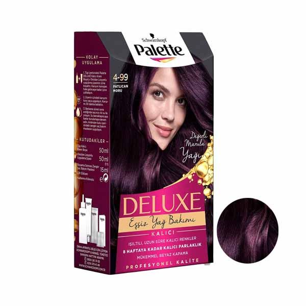 کیت رنگ مو پلت سری DELUXE شماره 99-4 حجم 50 میلی لیتر رنگ بادمجانی بنفش