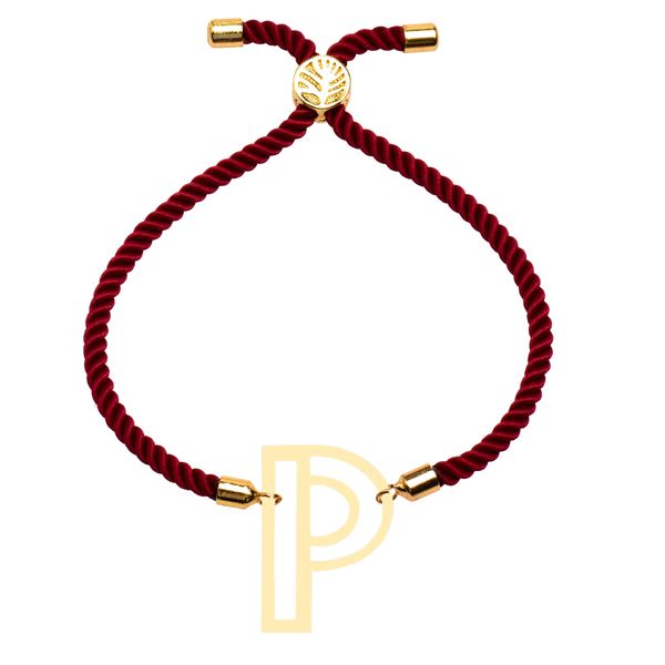 دستبند طلا 18 عیار زنانه کرابو طرح P مدل Kr102158