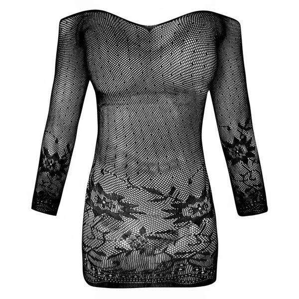لباس خواب زنانه ماییلدا مدل فانتزی فیشنت کد 4855 -7065 رنگ مشکی