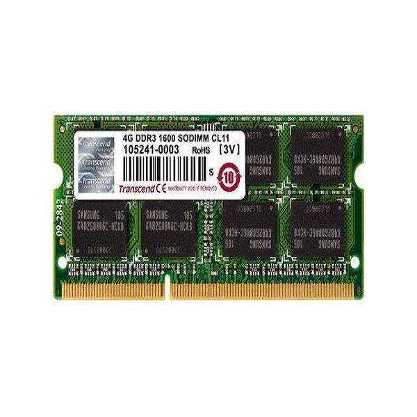رم لپ تاپ DDR3 تک کاناله 1600 مگاهرتز ترنسند مدل PC3-12800 ظرفیت 4 گیگابایت
