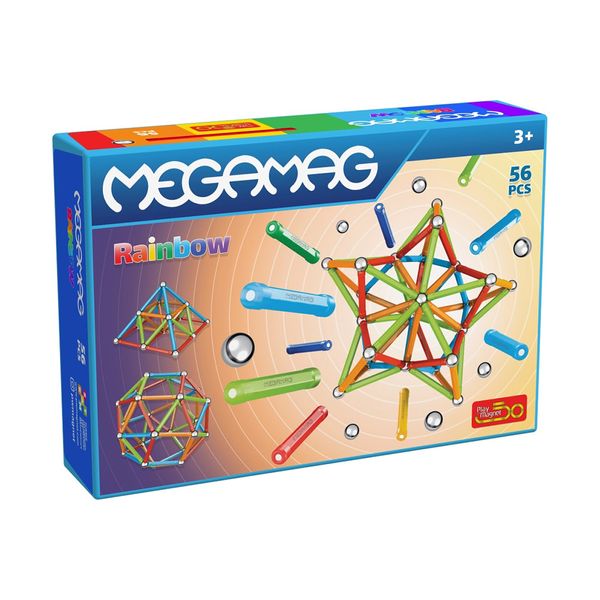 بازی آموزشی پلی ویت مگنت مدل مگامگ بسته رنگین کمان