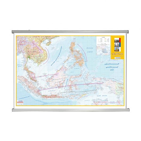 نقشه انتشارات گیتاشناسی نوین مدل راههای جنوب شرقی آسیا کد L468