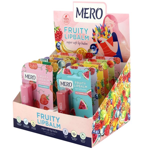 بالم لب مرو مدل Fruity Box مجموعه 12 عددی