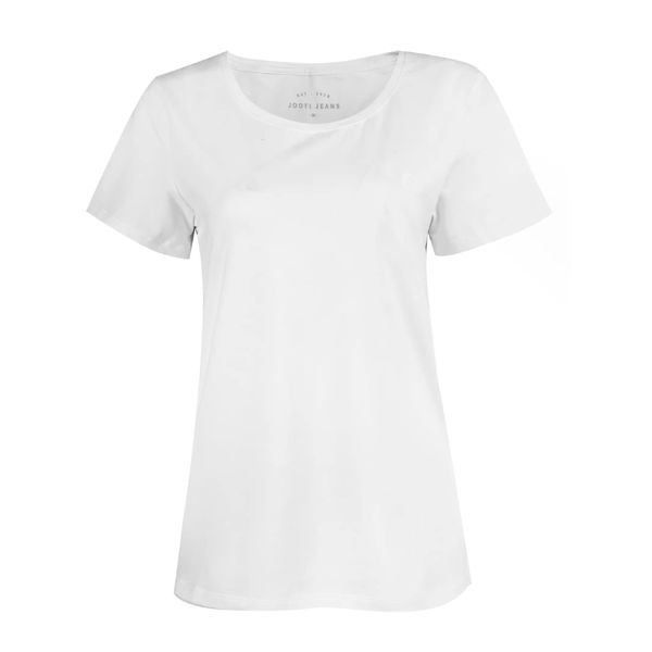 تی شرت آستین کوتاه زنانه جوتی جینز مدل  بیسیک کد 1551398 رنگ سفید