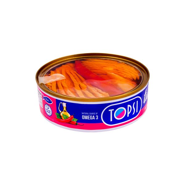 کنسرو ماهی تون در روغن با فلفل قرمز تاپسی - 200 گرم