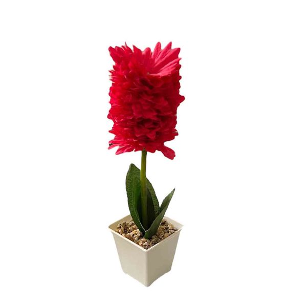 گلدان به همراه گل مصنوعی مدل سنبل تزئینی کد SA