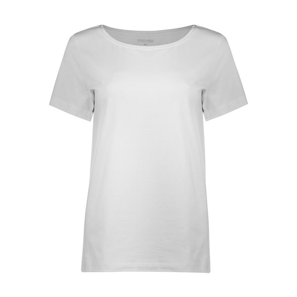 تی شرت آستین کوتاه زنانه ایزی دو مدل 1521998 رنگ سفید