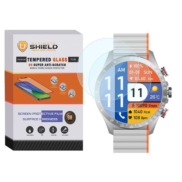 محافظ صفحه نمایش شیشه‌ای آلتیمیت شیلد مدل SH-UL مناسب برای ساعت هوشمند گلوریمی M2 بسته دو عددی
