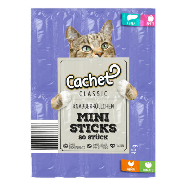 غذای تشویقی گربه کچت مدل Mini Sticks وزن 40 گرم بسته 5 عددی