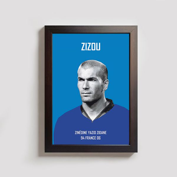 تابلو مدل فوتبالی زیدان Zidane BR054