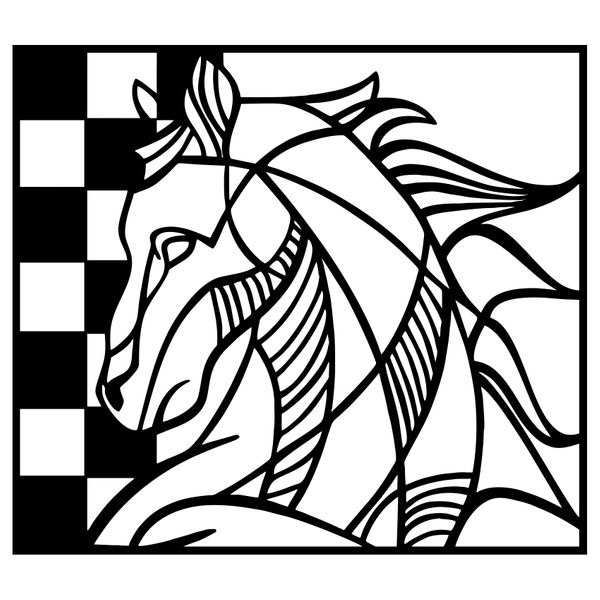 شابلون مدل اسب شطرنج کد SP409-1