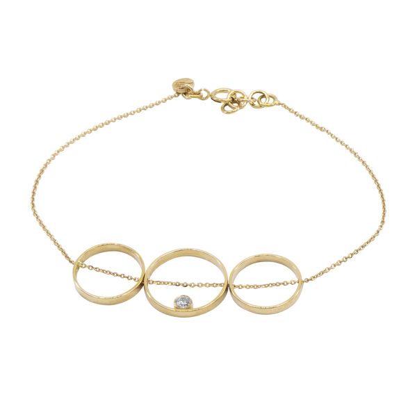 دستبند طلا 18 عیار زنانه پولک مدل گیتی