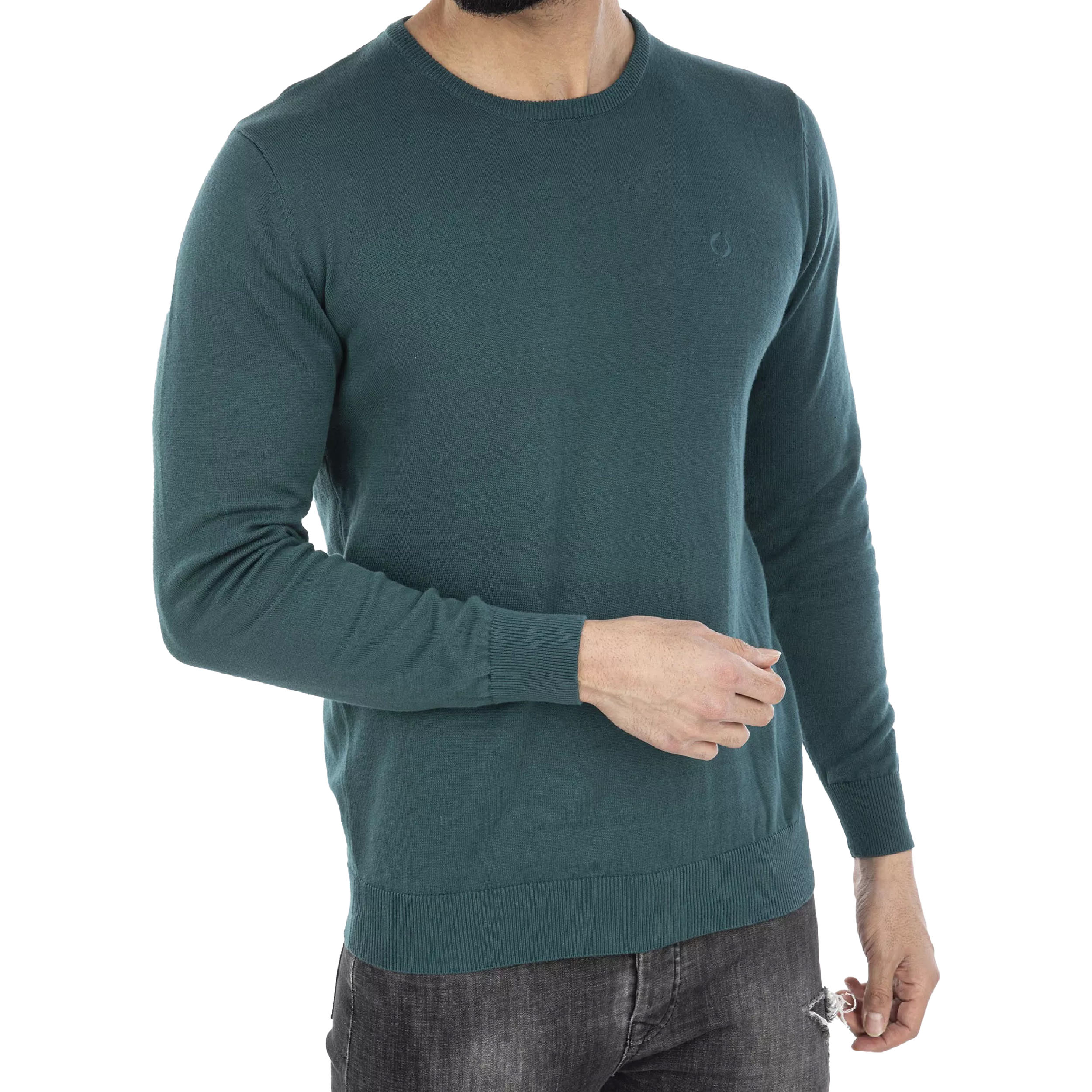 پلیور مردانه جوتی جینز مدل یقه گرد کد 1221119 رنگ سبز