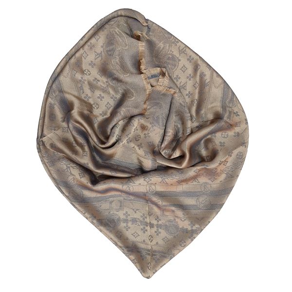 روسری زنانه لویی ویتون مدل مجلسی ژاکارد لمه دار