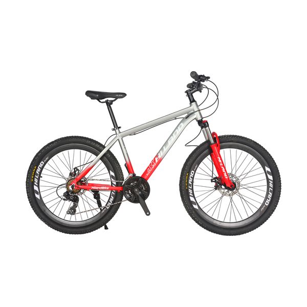 دوچرخه کوهستان هایلند مدل آلومینیوم سایز 26 رنگ نقره ای قرمز