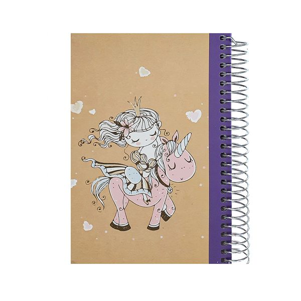 دفترچه یادداشت 100 برگ دوکادفتر مدل پالتوئی طرح دختر و اسب تک شاخ