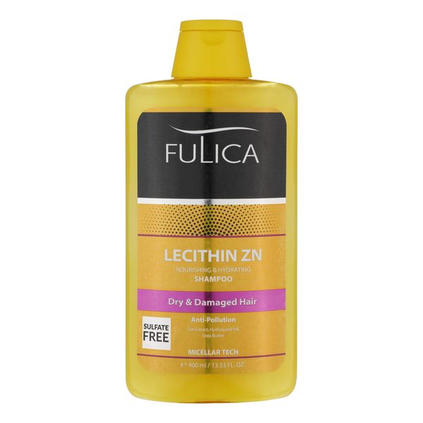 شامپو مو فولیکا مدل LECITHIN ZN مناسب موهای خشک و آسیب دیده حجم 400 میلی لیتر