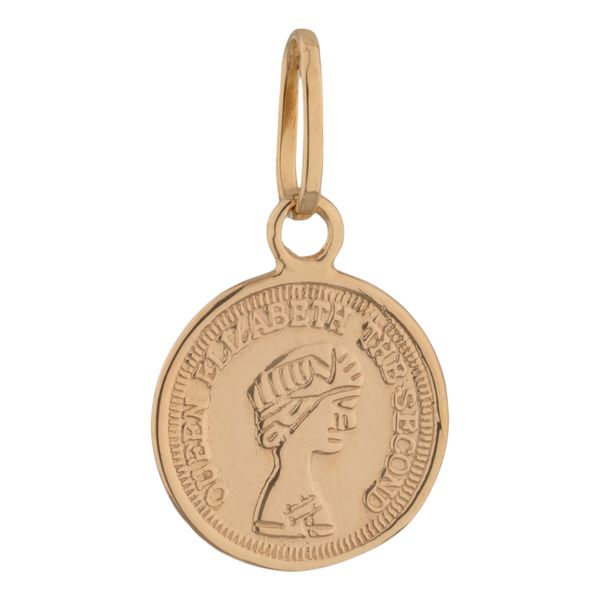 آویز گردنبند طلا 18 عیار زنانه گالری شیدا مجد مدل سکه ملکه