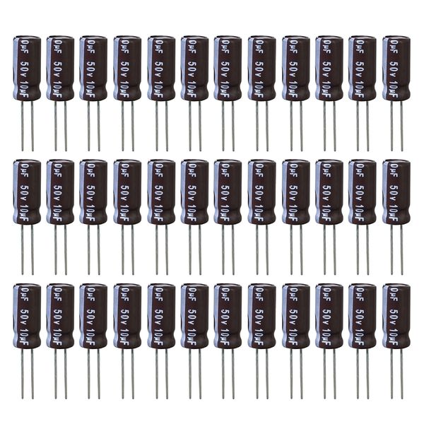 خازن الکترولیت 10 میکروفاراد 50 ولت آکسبوم مدل TEC-1050 بسته 36 عددی