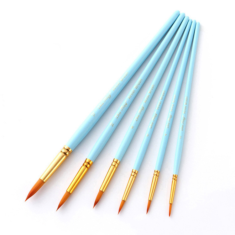  قلم مو گرد ژوتینگ مدل R6 کد Blue مجموعه 6 عددی