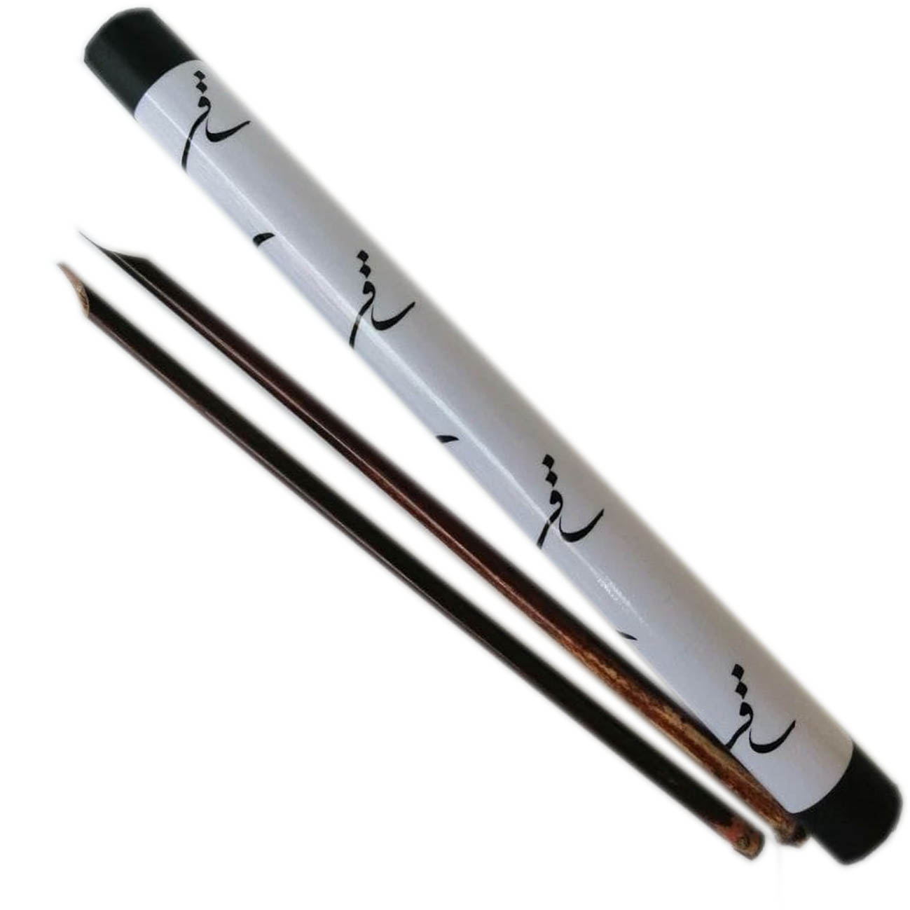 قلم خوشنویسی ساقی مدل کتابت تراشیده دزفول مجموعه 2 عددی به همراه قلمدان