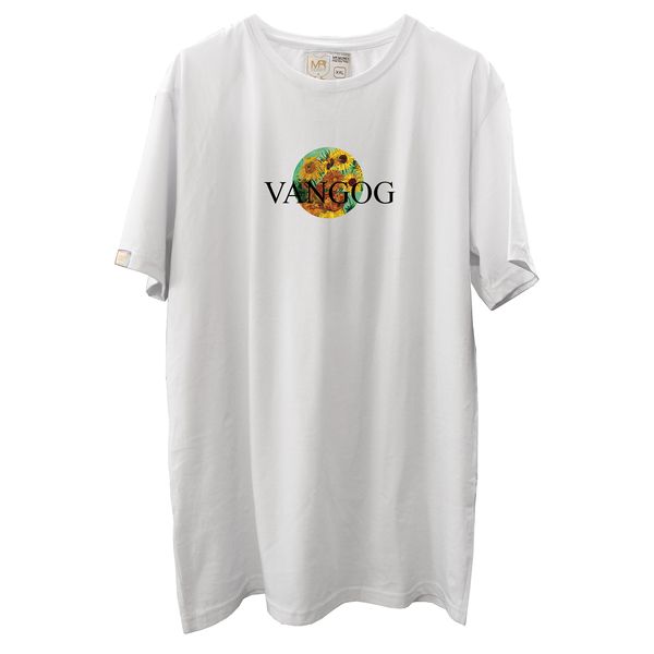تی شرت آستین کوتاه زنانه مسترمانی مدل گل های آفتابگردان ونگوگ