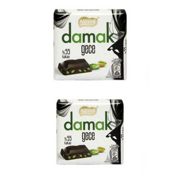 تابلت شکلات تلخ داماک - 60 گرم بسته 2 عددی