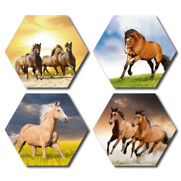 پوستر مدل اسب ها کد H205 مجموعه 4 عددی