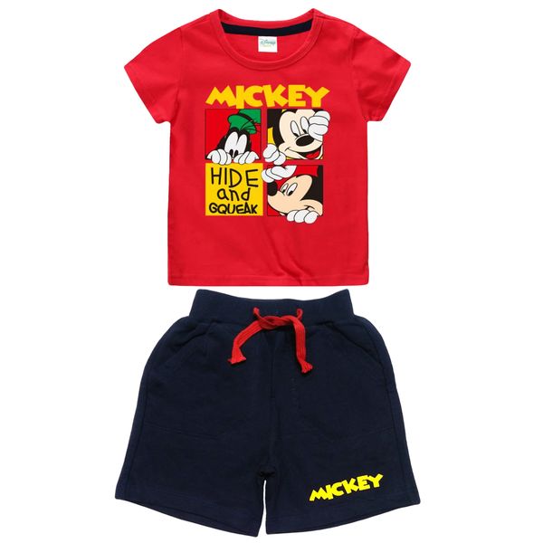 ست تی شرت و شلوارک پسرانه دیزنی مدل Mickey کد M583