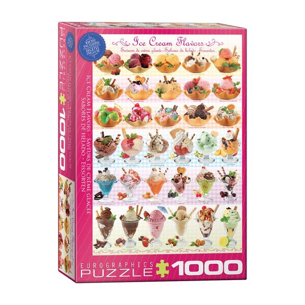 پازل 1000 تکه یوروگرافیکس پازلز مدل 6000-0590 Ice Cream Flavours