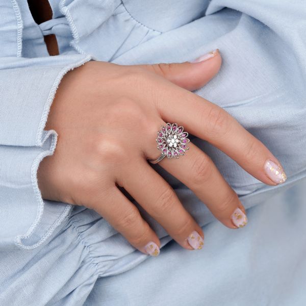انگشتر طلا 18 عیار زنانه جواهری سون مدل 3972