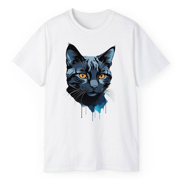 تی شرت آستین کوتاه مردانه مدل گربه کد 1778