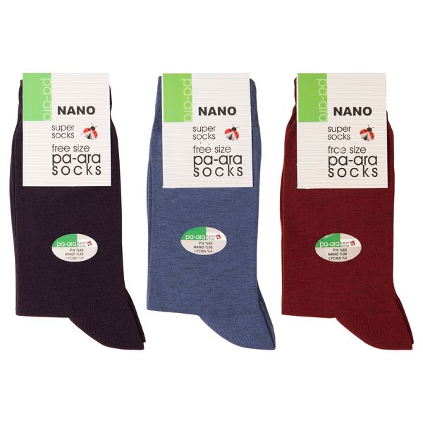 جوراب مردانه پاآرا مدل نانو 30 کد 1023 مجموعه 3 عددی